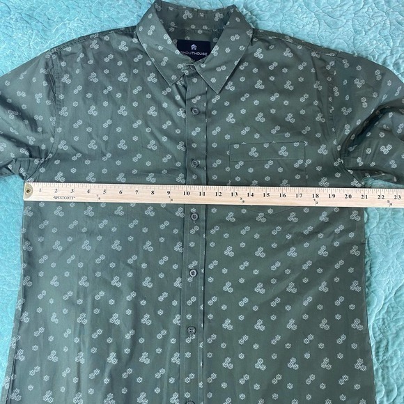 South House Medium Green Polo Button up 100% cotton - Picture 5 of 6